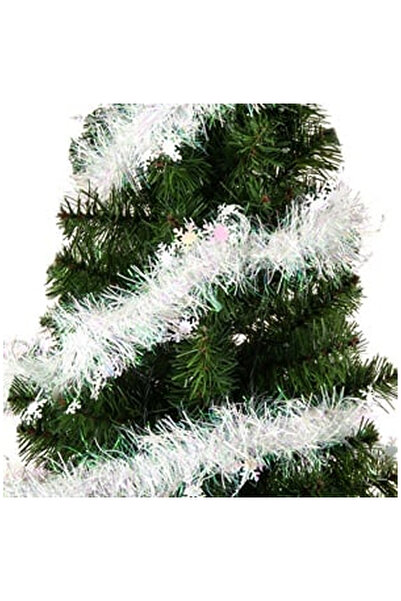 OEM White Iridescent Christmas Tinsel 3m x 10cm
