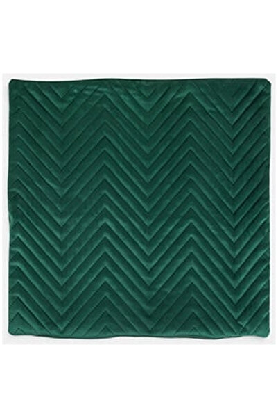 OEM Winter Decorative Pillowcase Green Velvet with Patterned 45x45cm