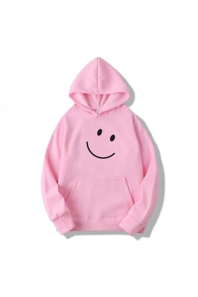 bellanova Unisex Pink Kangaroo Pocket Thick Fabric Oversize Hooded Sweatshirt...