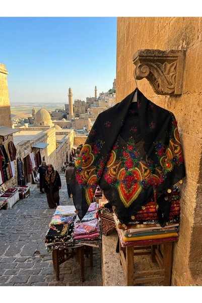 onliecraft Mardin yöresine ait çiçek desenli ve pullu geleneksel Mardin yazma...