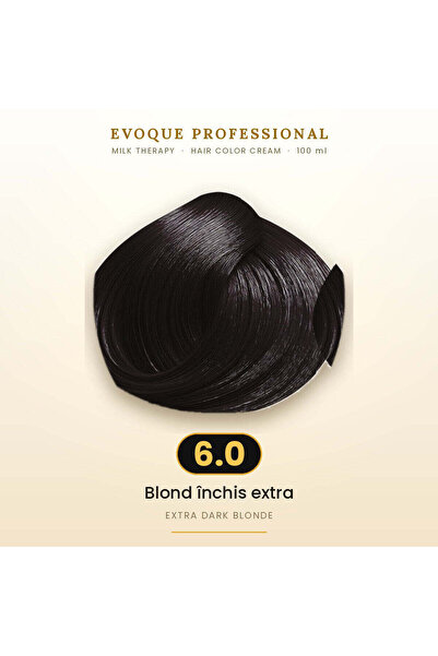 Evoque Professional Vopsea de păr permanentă Evoque Milk Therapy 6.0 Blond în...