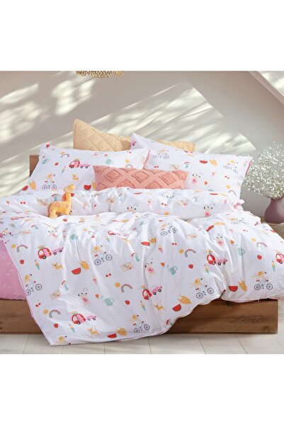 Nef Nef Homeware Nef-Nef Happy Today Παιδικό Σετ Σεντόνια Μονό, 3 Τεμαχίων, Λ...
