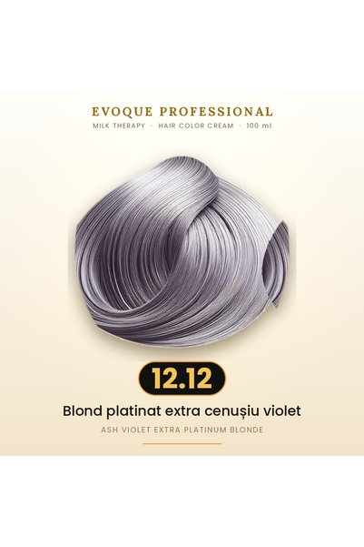 Evoque Professional Vopsea de păr permanentă Evoque Milk Therapy 12.12 Blond ...