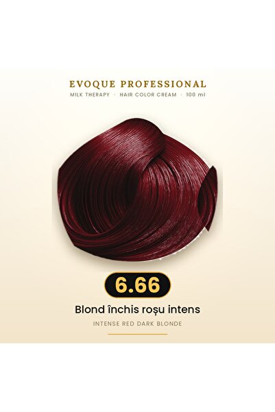 Evoque Professional Vopsea de păr permanentă Evoque Milk Therapy 6.66 Blond î...