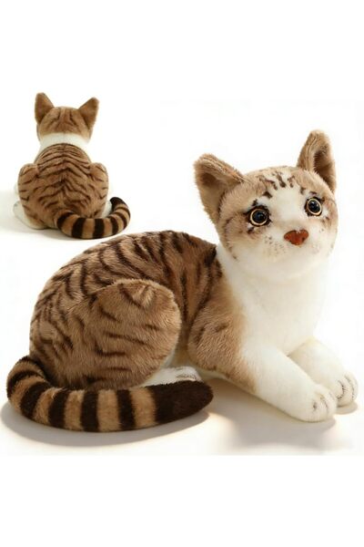 TERRIFI 26cm Realistic Cat Plush Soft Toy – Cute Stuffed Animal Doll for Hugg...