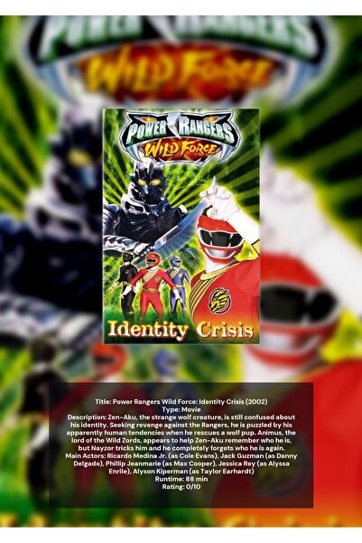 OEM Poster Infografic Power Rangers Forța Sălbatică: Criza de Identitate, Car...