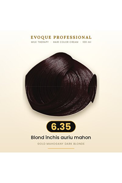 Evoque Professional Vopsea de păr permanentă Evoque Milk Therapy 6.35 Blond î...
