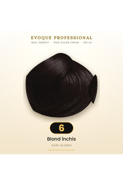 Evoque Professional Vopsea de păr permanentă Evoque Milk Therapy 6 Blond înch...