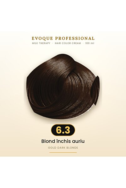 Evoque Professional Vopsea de păr permanentă Evoque Milk Therapy 6.3 Blond în...