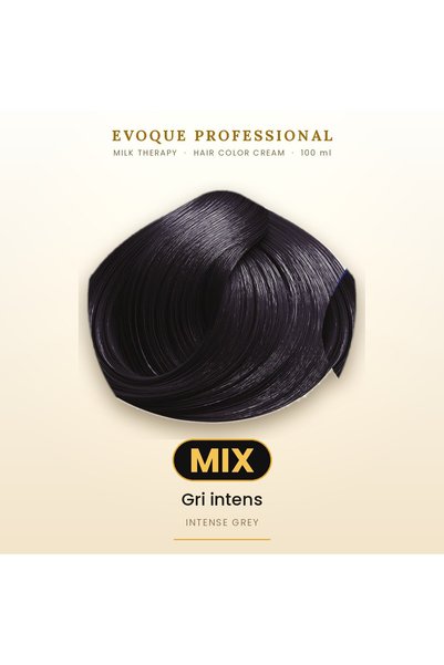 Evoque Professional Vopsea de păr permanentă Evoque Milk Therapy Mix Gri inte...