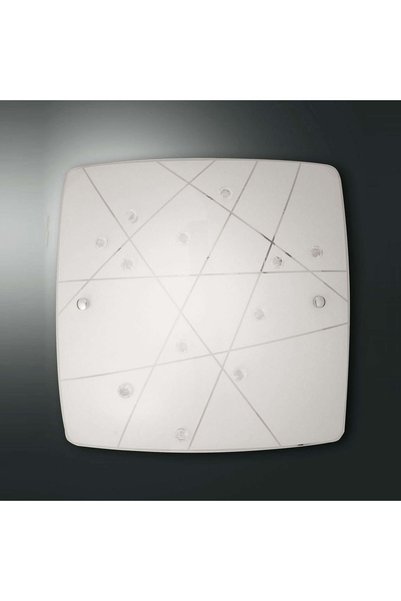 Fabas Luce Φωτιστικό Οροφής και Τοίχου Domino Λευκό, 40 εκ., E27, Μέταλλο και...