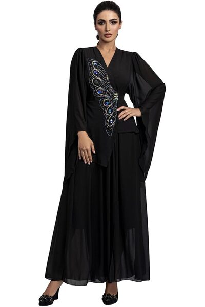 Generic Women's Arabian Dress Long Sleeve Elegant Maxi Gown | Modest Traditio...