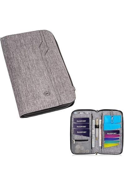 GENERAL Custofit Fabric Unisex Wallet, Modern Design in Gray, with Rfid Prote...