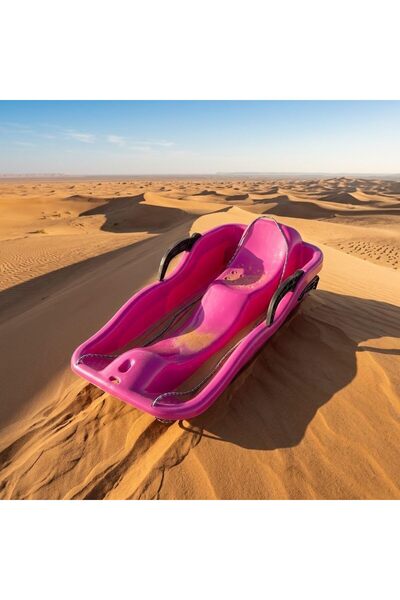 GENERAL Durable Downhill Plastic Snow Sled Pink Sled Board