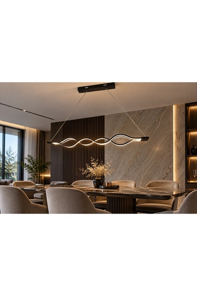 Magic Time Lustră LED Suspendată cu Design Modern și Forme Ondulate Pendrion