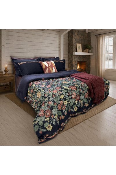 Sarev Sıla Flannel Duvet Cover Set Single Size 1Y D, .Black
