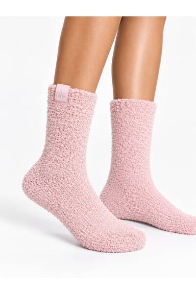 Alo Set of 4 Pairs of Fluffy Socks for Women, Soft and Warm, 2 Colors, Cozy P...