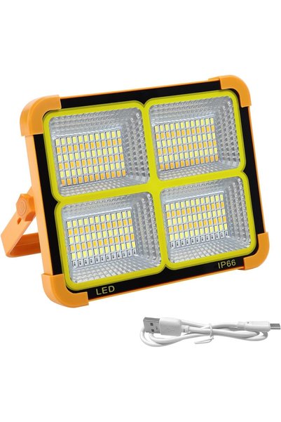 GENERAL Outdoor Solar LED Work Light, USB Rechargeable Portable Floodlight an...