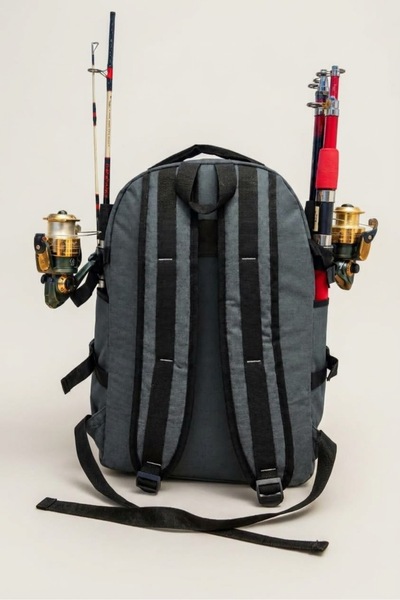 ROWAN ÇANTA Rowan Thermal Thermos Bag Gray, Cabin Size Camping and Fishing Travel Bag 56*34*27 cm