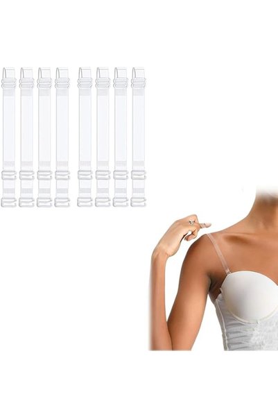 Goodern Clear Bra Straps,4 Pairs Invisible Non-Slip Adjustable Bra Straps,Sof...
