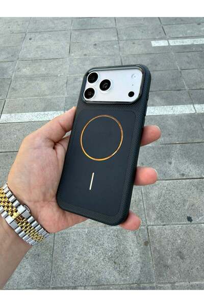 madamcase Black Glossy Leather Lux Case Compatible with Apple iPhone 17 Pro M...