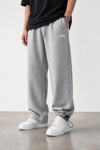 aziso Adjustable Cuffs Loose Fit Sweatpants