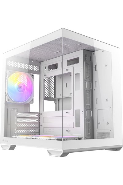AyPenye CX60M ARGB White Mikro-ATX Oyuncu Kasası, Panoramik Temperli Cam Panel, 3x120mm ARGB Fan Dahil, Beya