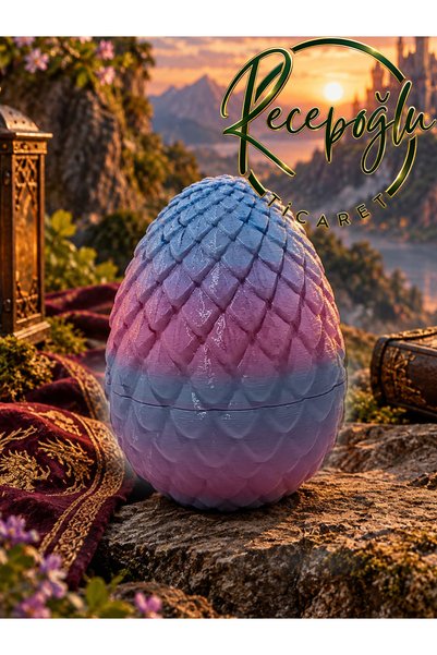 recepoğlu ticaret Kristal Ejderha Yumurta Seti - Hareketli Organik Bazlı 3D F...