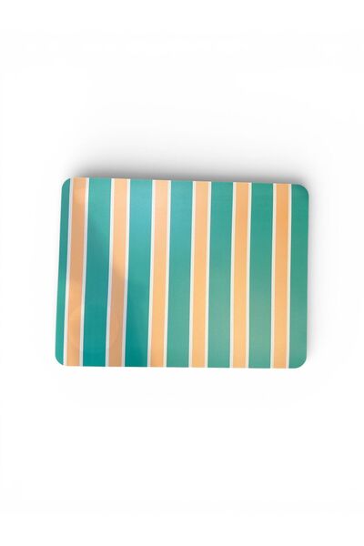 CASA Set of 12 Placemats 40×30 cm – Durable Plastic, Striped Pattern, Easy to...