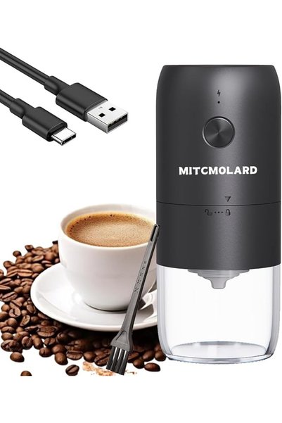 GENERAL Electric Coffee Grinder, 1800 mAh USB Rechargeable Conical Burr Hand ...