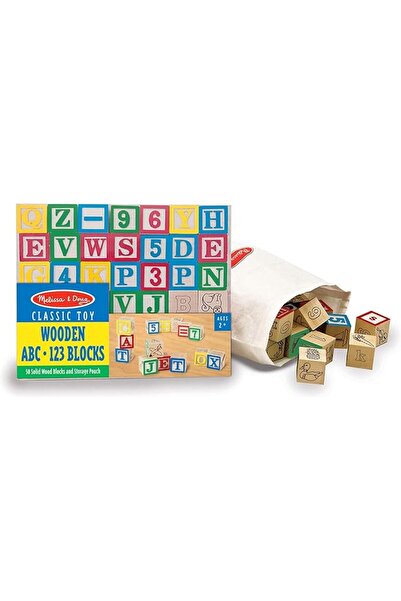 Melissa & Doug مكعبات خشبية ايه بي سي/123 من ميليسا اند دوغ