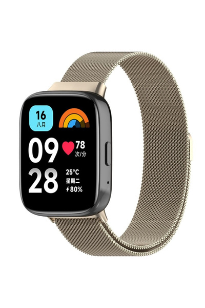 XGSM Curea tip brățară milaneză pentru Xiaomi Redmi Watch 3 Active, Auriu des...