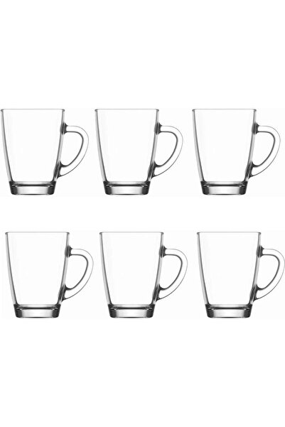 LAV Laf Set of Glass Cups Vega 6 Pieces of Veg422E, 300 ml Capacity, Transparent