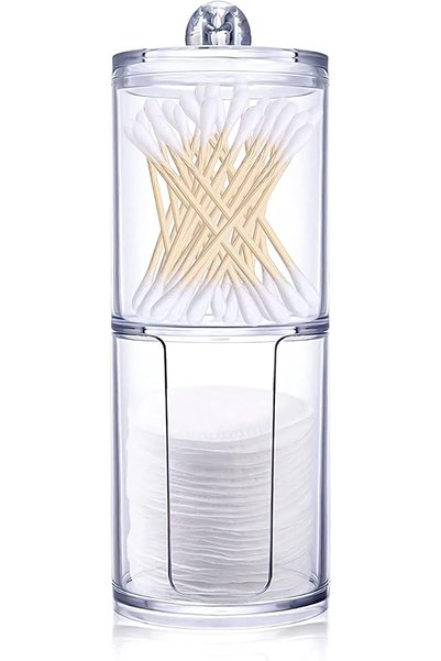 Generic Acrylic Makeup Organiser, Bathroom Storage Jars With Lid, Stackable C...