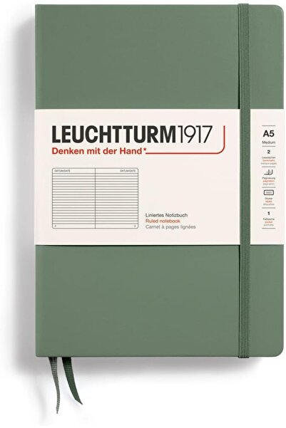 Leuchtturm1917 365490 دفتر ملاحظات متوسط الحجم (A5)، غلاف صلب، 251 صفحة مرقمة...