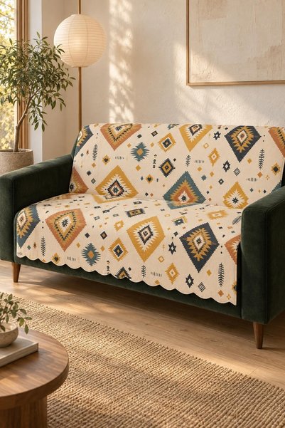 ALANUR Multi-Purpose Velvet Sofa Cover with Non-Slip Sponge 165X215 cm Modern Bohemian Sofa Bed Throw Picnic Tablecloth Alk9