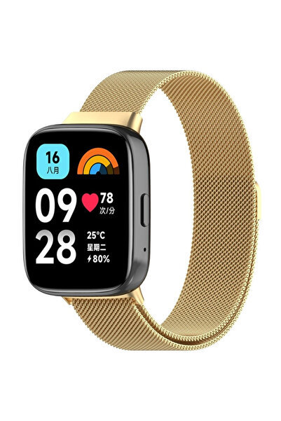 XGSM Curea Milanese pentru Xiaomi Redmi Watch 3 Active, Auriu
