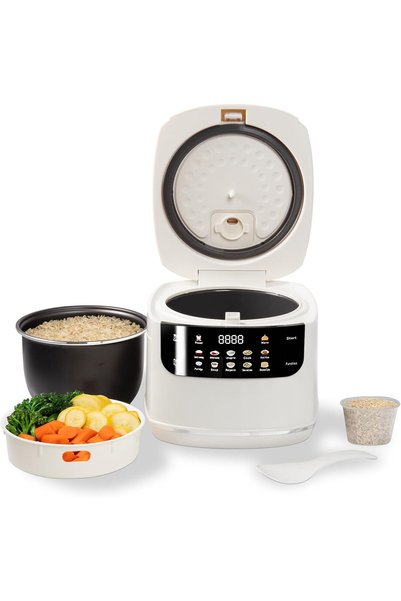 GENERAL طباخ أرز EURCRBU، سعة 2 لتر، جهاز طهي أرز ذكي متعدد الوظائف للمنزل، م...