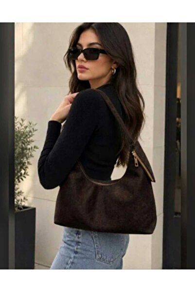 GlowSa Women's Suede Pocket Shopper Hand and Shoulder Bag - Soft Form Vintage...