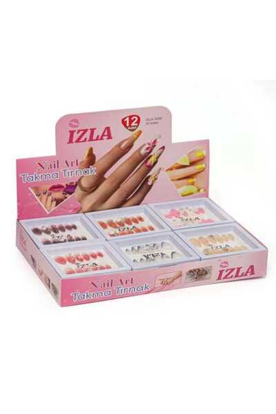 İzla Taşlı Badem Takma Tırnak 1 kutu 12*6