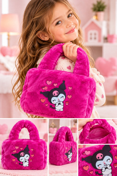 BUCHE Peluş Kuromi & My Melody Kız Çocuk El Çantası