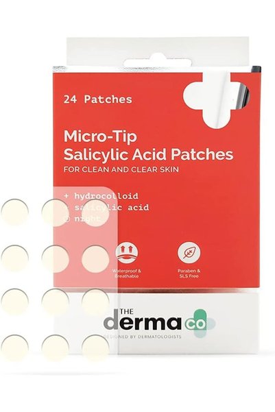 The Derma Co لصقات حب الشباب بحمض الساليسيليك ذات الرؤوس الدقيقة مع الهيدروكو...