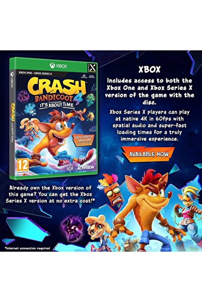 CERTEZA Crash Bandicoot 4 Its About Time - Xbox Series X|S - Xbox One - Original