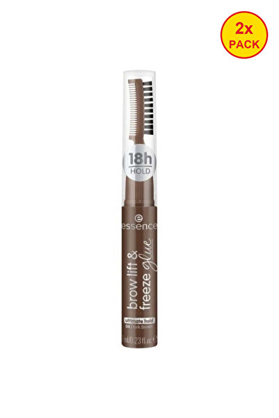 Essence 2x PACK Eyebrow lift & freeze adhesive - 04 Dark Brown, Essence, 7 ml