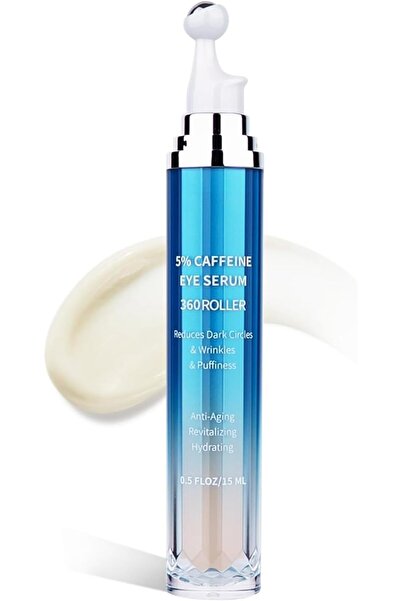 Yelajoy Eye Serum with 5% Caffeine & 8% Encapsulated Retinol, 3D Cooling Roll...