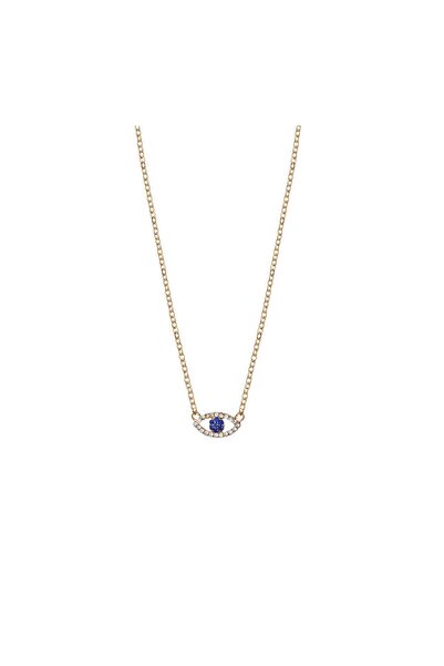 OEM Colier Lant de Culoare Auriu cu Ochi Bleu Strass pentru Femei – Accesoriu...
