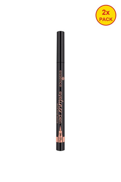 Essence 2x PACK Eyeliner pen extra long-lasting 010, 1.1 ml