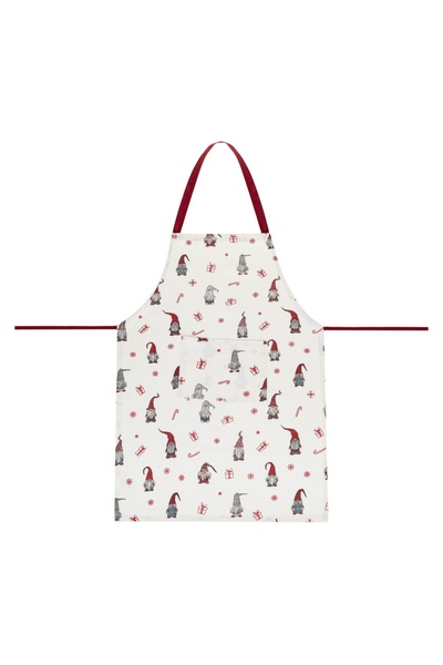 OEM Șorț de Bucătărie de Crăciun Ecru cu Figuri de Gnome 75x50 cm – Accesoriu...