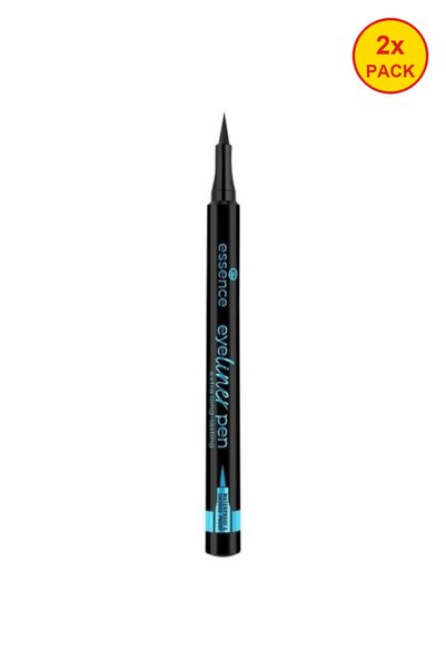 Essence 2x PACK Felt-tip eyeliner, extra water and transfer resistant - 01, E...