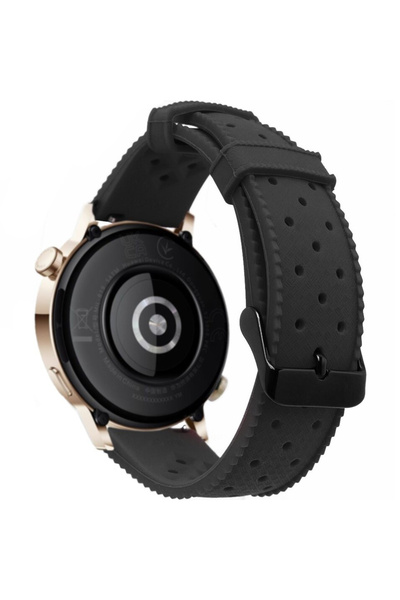 ERBORD Curea universală din silicon 22mm, Tropic, Negru / Cataramă neagră